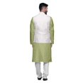 thumbnail image 3 of Atasi Kurta Pyjama pour Homme Veste Col Mandarin Indien Imprimé Ensemble de Tenue Ethnique, 3 of 5