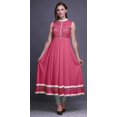 thumbnail image 2 of Bimba Robe Anarkali Rose d'Art et d'Artisanat pour Femmes, Kurti Imprimée Ethnique Indienne, Longue Kurta, Robe de Soirée, Moyen, 2 of 6