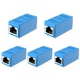 thumbnail image 1 of Ethernet Connectors Rj45 Coupler Ethernet Cable Extender Female To Female Network Coupler Network Female Adapter(Pack Of 5), 1 of 8
