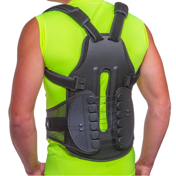 Braceability Tlso Full-Body Back Brace Support - Hard Turtle Shell Jacket For Thoracic Kyphosis, Parkinson'S Disease, Fractured Spine, Scoliosis, Postural Correction, Post-Surgery Recovery (Xl)