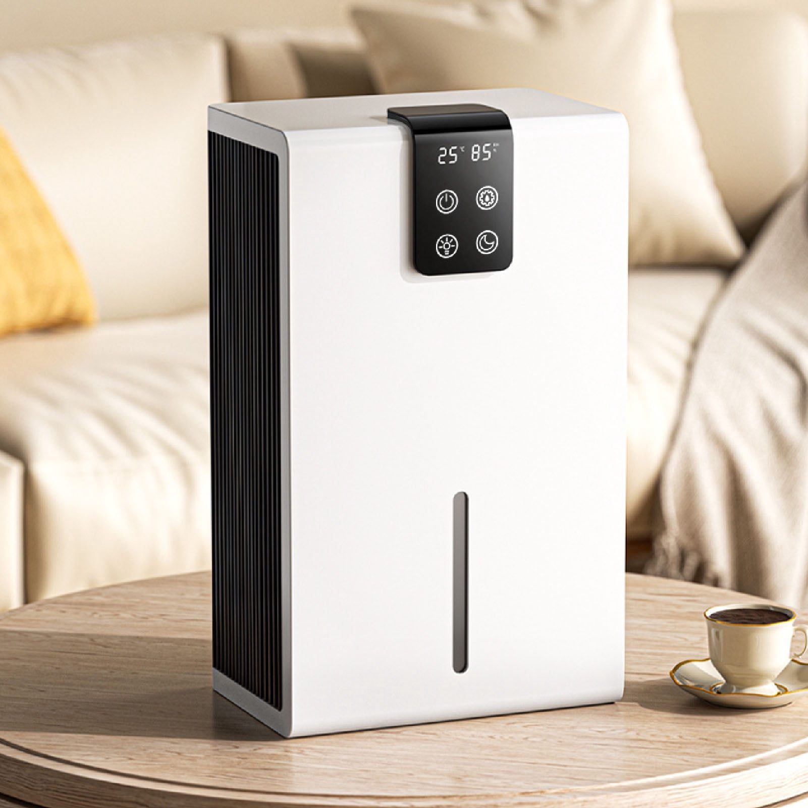 Home Dehumidifier, Maximum 850sqft 7 Colors LED Light Double Condenser 95oz Small Dehumidifier  for Bedroom Bathroom Closet US Plug AC110-220V