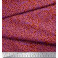 thumbnail image 3 of Soimoi Orange polyester Crepe Fabric Leopard & Wild Animal Skin Fabric Prints by Yard 42 Inch Wide, 3 of 3