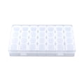 thumbnail image 1 of Boîte de Rangement Ajustable en Plastique Transparent 28 Compartiments pour Comprimés Pilules Bijoux, 1 of 8
