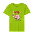 thumbnail image 4 of Pisexur T-shirt de la Saint-Valentin pour Femmes, Imprimé Amour, Manches Courtes, Col Rond, 4 of 5