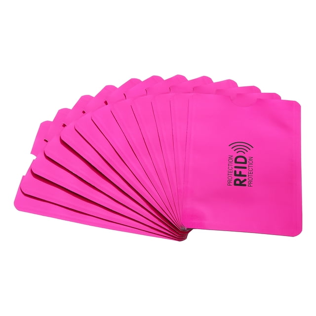 Uxcell Pochettes de Blocage RFID Prévention du Vol d'Identité Cartes de Crédit Protecteur Sécurisé Supports Pochettes Rouge Lot de 12