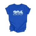 thumbnail image 1 of 206 Seattle Washington USA Indicatif Régional Skyline Cadeau - T-Shirt Unisexe - Inspired X, 1 of 1