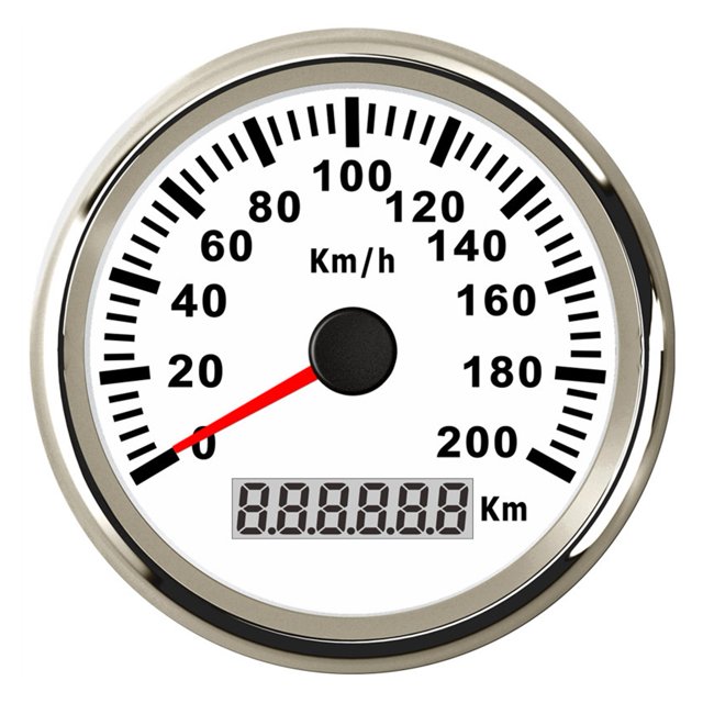 85mm GPS Speedometer 200KM/H IP67 Waterproof Speed Gauge For Car Truck SUV With Backlight 9-32V With Red Backlight ,Wide Applicability