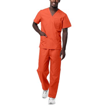 Sivvan Ensemble de Sarrau Classique Unisexe Haut à Col en V/pantalon à Cordon (Offert en 15 Couleurs Unies)