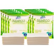 Eco-Friendly Reusable Bamboo Towels 64-Count - Heavy Duty Cleaning Wipes, Washable, Bleachable - Reduces Household Wastes, Replaces Months of Disposable Paper Towels