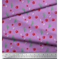 thumbnail image 2 of Soimoi Japan Crepe Satin Fabric Triangle,Floral & Cactus Tree Decor Fabric Printed Yard 42 Inch Wide, 2 of 3