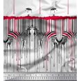 thumbnail image 1 of Soimoi White Poly Georgette Fabric Umbrella & Wild Animal Skin Print Sewing Fabric BTY 52 Inch Wide, 1 of 3