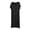 Black, variant on ShomPort Women's Summer Home Dress Basic V Neck Loose Side Split Loungewear Sleep Shirt Dress Nightgowns
