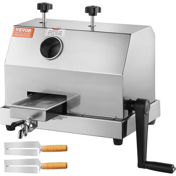 VEVOR Extracteur de Jus de Canne à Sucre Commercial, Machine à Jus de Canne à Sucre à Haut Débit 110 Lb/h avec 3 Rouleaux en Acier Inoxydable et Grande Entrée de 2,4 Pouces