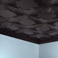 thumbnail image 2 of Fasade Art Deco Vinyl 2ft x 4ft Glue Up Ceiling Panel Smoked Pewter 5 Pack, 2 of 5