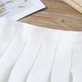 thumbnail image 4 of MIASHUI Jupe Plissée Mini pour Filles Taille Haute Tennis Uniforme Scolaire Jupes, Blanc, 7-8 Ans, 4 of 7
