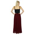 thumbnail image 4 of Bimba Jupe Longue Maxi Bordeaux pour Femmes Style Tulipe Bas Boho en Georgette, 4 of 6