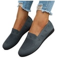 thumbnail image 3 of HBFAGFB Chaussures Décontractées pour Femmes Confortables et Simples à Semelle Plate à Enfiler Femmes Gris Foncé Taille 41, 3 of 7