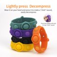 thumbnail image 2 of Jouet Dimple Anti-Stress Réglable à Bulles Pop Dimple Push Pop Bracelet en Silicone Lavable Jouet Anti-Stress, Violet, 2 of 7