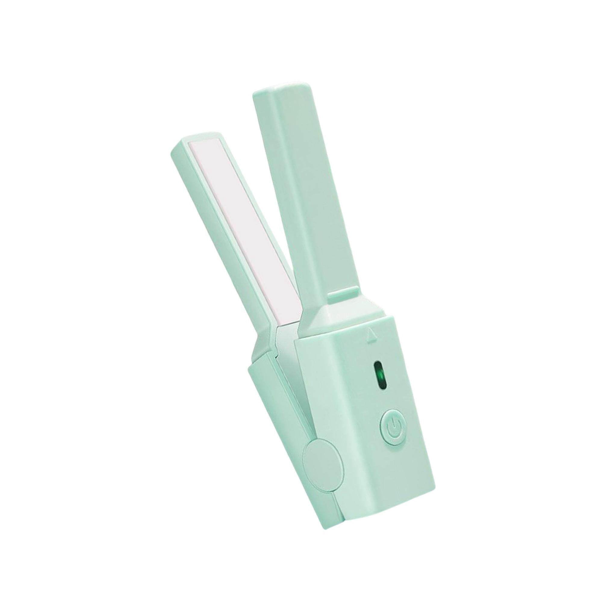 facefd Hair Straightener and Curler Ceramic 2 in 1 for Short Hair Wavy Hair Green