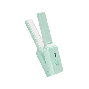 Hair Straightener and Curler Ceramic Heating Short Hair Small 2 in 1 for Short Hair Wavy Hair Green