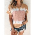 thumbnail image 1 of pxiakgy T-Shirts pour Femmes Printemps Été Décontracté Col Rond Manches Courtes Imprimé Grande Taille Haut T-Shirts Femmes Kaki + s, 1 of 7