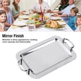 thumbnail image 4 of Stainless Steel Plate, Crafted Buffet Plate with Mirror Finish Elegance for Hotel, Restaurant, and Banquet, Convenient Handle Design, Large Sizzling Platter Serving, 4 of 7