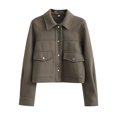 thumbnail image 2 of EGNMCR Veste à Manches Longues pour Femmes, Veste Décontractée Sans Capuche, Mode, Veste d'Hiver Chaude pour Femmes, 2 of 5