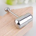 thumbnail image 3 of JUNWELL 1Pc Cool Vibrating Barbell Tongue Rings Bars Piercing Stainless Steel Body Jewelry Silver, 3 of 6