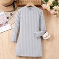 thumbnail image 5 of HXWCHs Robe Princesse Elsa Filles Coupe Ajustée Robe Moulante Hiver Chaude Extensible Col Roulé Manches Longues Tenue Décontractée pour Tout-Petits et Enfants avec Gris Doux 11-12 Ans, 5 of 5