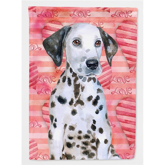 Chiot Dalmatien Amour Drapeau Toile - Taille de la Maison