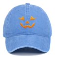 thumbnail image 1 of Unisex Embroidered Baseball Cap with Pumpkin Design for Outdoor Sports Casual Wear Lightweight Adjustable Hat, 1 of 3
