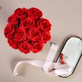thumbnail image 3 of Quintina 52” Artificial Silk Red Roses Wedding Bouquet (12 Count), 3 of 7