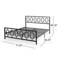 thumbnail image 3 of Claudia Modern Iron King Bed Frame, Flat Black, 3 of 8