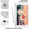 thumbnail image 3 of Compatible for iPad Pro 10.5Case, iPad Case with Pencil Holder, Soft TPU Translucent Frosted Back Auto Wake/Sleep Smart Cover Cases (Light Green), 3 of 9