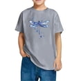 thumbnail image 4 of Économies d'Été! SROBPTY T-Shirts à Manches Courtes pour Tout-Petits, T-Shirt Imprimé pour Garçons Tout-Petits Mode Col Rond Imprimé Manches Courtes Gris, 9 Ans, 4 of 4