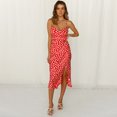 thumbnail image 1 of Nouvelle Robe Fendue à Imprimé Léopard pour Femmes Robe Sexy Slim à Bretelles, 1 of 2