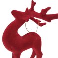 thumbnail image 2 of Holiday Time Red Flocking Plastic Christmas Reindeer Hanging Ornament, 2 of 4