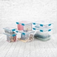thumbnail image 4 of Sterilite 7.5 Quart Clear Plastic Storage Box with Latching Lids, (24 Pack), 4 of 11