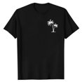 thumbnail image 3 of Pisexur T Shirts for Man , Hommes Mode Décontractée Imprimé Col Rond T-Shirt Pull Manches Courtes Blouse Noir, L Chemises de Golf Hommes & Chemises Hommes, 3 of 6