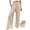 Beige, variant on TIMIFIS Fall Wide Leg Pants for Women Casual Elastic High Waist Smocked Palazzo Lounge Pants Yoga Sweatpants Comfy Sports Athletic Lounge Pants-Black-SBlack Fall