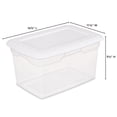 thumbnail image 2 of Sterilite 19 L Storage Box, Clear Plastic Storage Bin with Snap-on Lid, White, 2 of 6