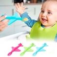 thumbnail image 4 of Plastic Small Airplane Spoon Airplane Fork & Spoon Set Airplane Home Small Airplane Shape Spoon Portable Tableware 17.6X10.5X2.4Cm Utility, 4 of 4