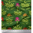thumbnail image 1 of Soimoi Poly Georgette Fabric Leaves & Floral Artistic Print Sewing Fabric Yard 52 Inch Wide, 1 of 5