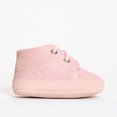 thumbnail image 1 of Alba Pink Sparkle Suede Soft Sole Bootie, 1 of 1