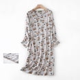 thumbnail image 2 of Chemise de Nuit en Coton pour Femmes, Pyjama, Manches Longues, Chemise Décontractée à Imprimé, Robe de Nuit, Pyjamas pour Femmes, 2 of 4