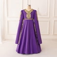 thumbnail image 2 of MKOSPLRT Abaya à Manches Longues pour Filles Musulmanes Robe de Prière Moyen-Orient Musulman Robe de Dubaï Ramadan Aïd Aïd Caftan pour 8-14 Ans, 2 of 10