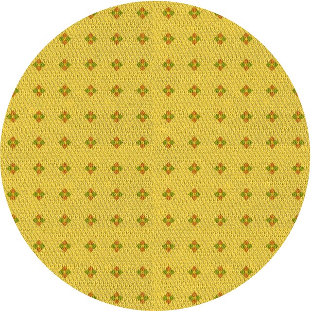 Ahgly Company Tapis Rond Lavable en Machine Intérieur Transitionnel Jaune Doré, 3 Pieds Rond
