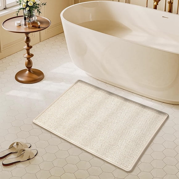 Absorbent Floor Mat Quick Water & Dirt Absorption Non-Slip Rubber Backing Soft & Durable Material Perfect for Entryways, Bathrooms, Living Rooms, and Bedrooms