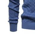 thumbnail image 3 of TIMIFIS Chandail Bleu pour Homme à Col Rond en Tricot à Manches Longues Chandail Extensible Uni pour l'Automne et l'Hiver Hauts Décontractés Stylés, 3 of 3