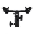 thumbnail image 3 of Dioche Dual Hot Shoe Bracket, Light Stand Bracket, Lightweight For Holding Umbrellas Most Flash, 3 of 8